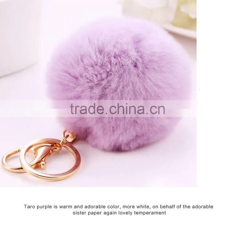Plush ball key chain plush key chain , lovely hanging decoration,cheap key chains,cheap key chains,fur ball key chain