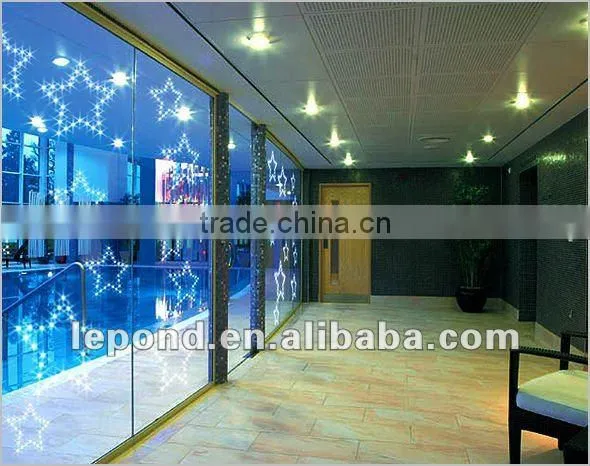 6+6mm LED glass Power glass/Colorful Stair LED glass lighting