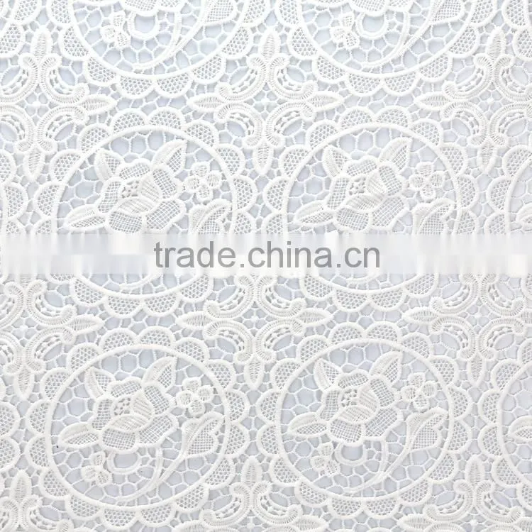Chinese Manufacturer cutwork embroidery dress types of net lace fabric with meticulous care design