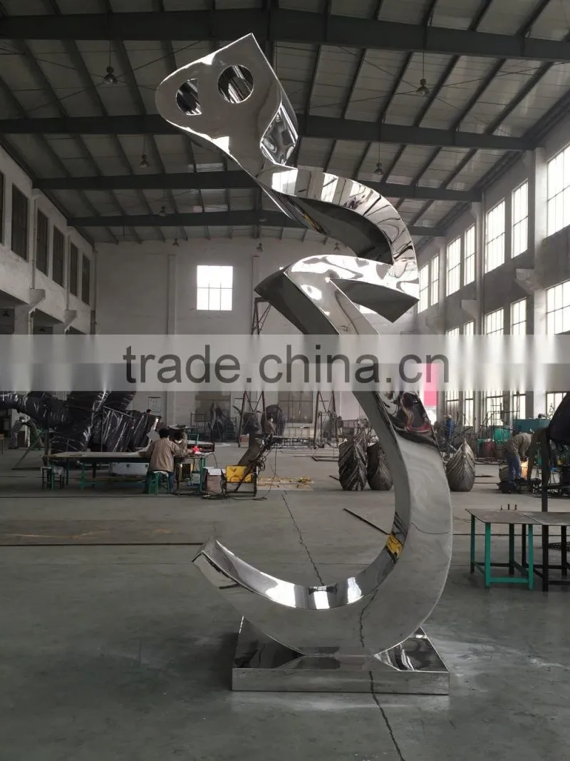 modern abstract metal garden art landsape outdoor sculpture stainless steel sculpture