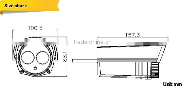 1080p Bullet Camera arry Led cctv indoor & outdoor 2MP TVI Color IR camera 4.0mm fixed lens OSD Controller FCC,CE,RoHS