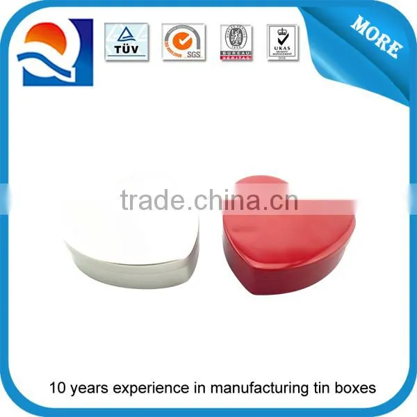 Wholesale heart shape decorative small metal tin box