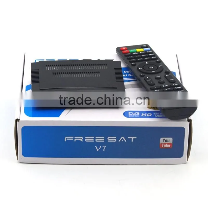Stock Dvb-s2 1080p Full Hd Satellite Receiver Freesat V7 Hd hot selling For Europe/africa/southeast Asia