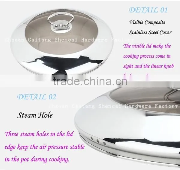 Hot sale stainless steel soup pot 9 pcs korea cookware saucepan set