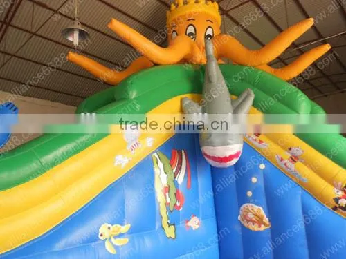 water park pvc inflatable water slide with pool
