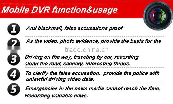 D650 full 1080p dvr recorder with 4.3inch monitor