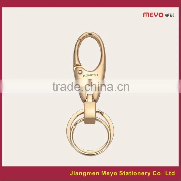 2015 Commercial Gift Custom Made Rose Satin,Copper alloy Polish Keychain