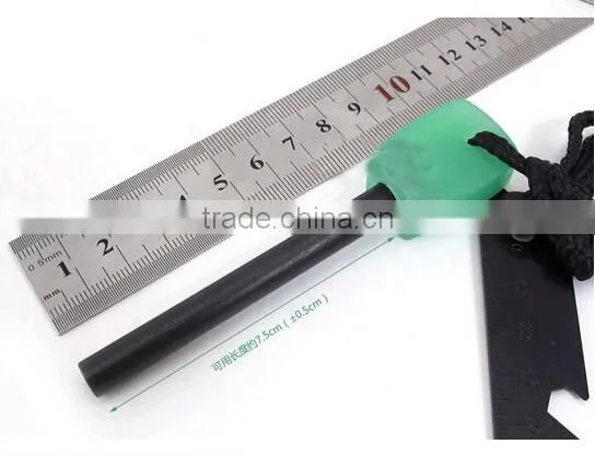 kit Luminous Handle Magnesium Flint Stone Fire fluorescence Starter Lighter 8MM Maker Flint Outdoor Camping