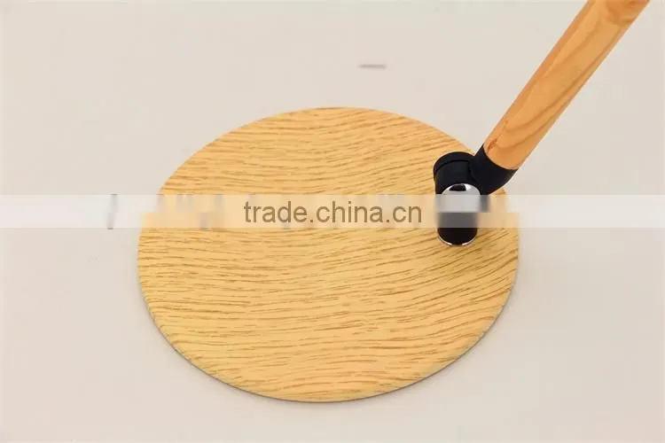 7W adjustable metal led table lamp with dimming function JK836-Wood natural woodtable lamp exporter