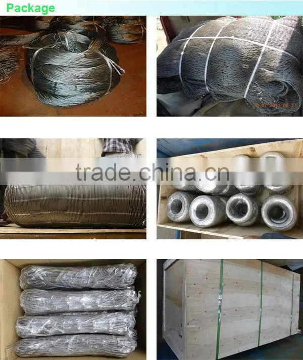 Flexible stainless steel cable net for protection