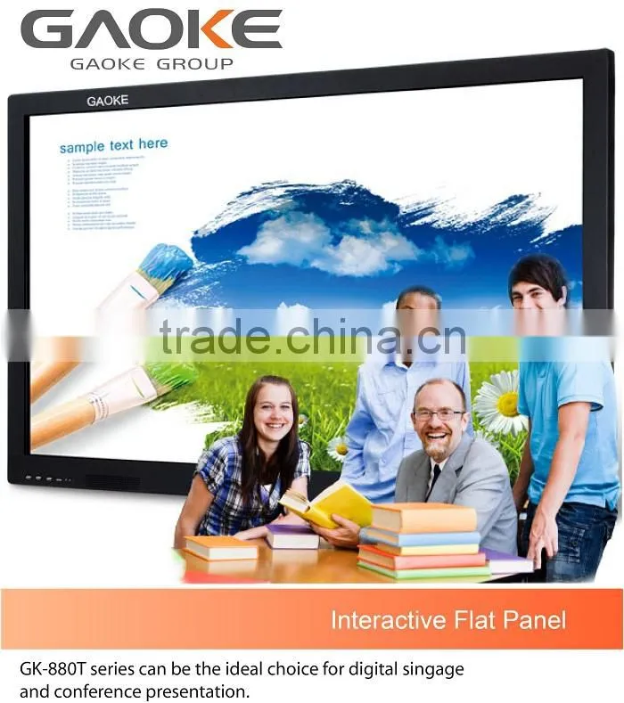 2016 new 32inch to 110 inch LCD android media player free stand wifi/3g cable network interactive whiteboard for school