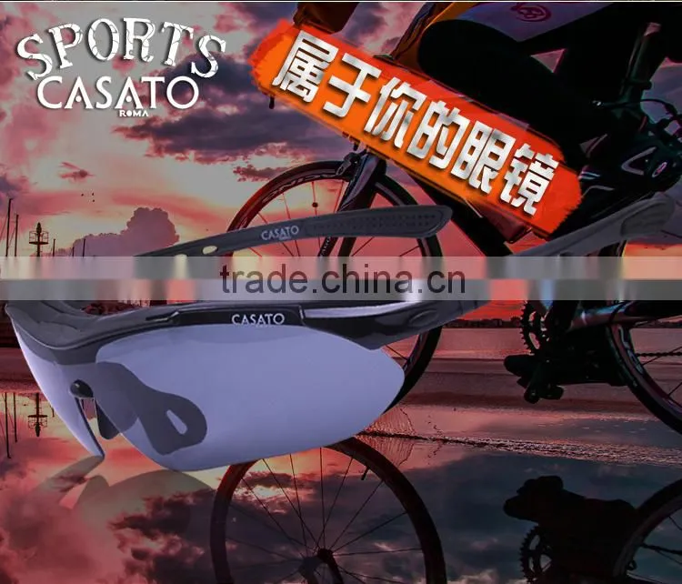 CASATO New Men Bike Polarized Sports Cycling Sunglasses With 5 Lenses