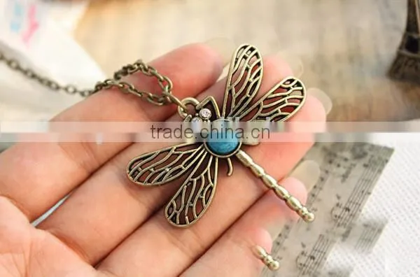 sweater chain Clothing Accessories vintage dragonfly pendant necklace