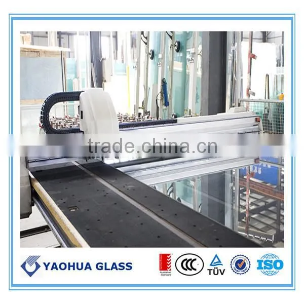 10mm tinted HS glass fencing with water cutting and cutout