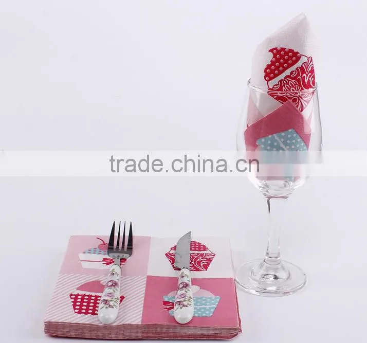 Full rinted paper Table Napkin paper napkin with several size for custom