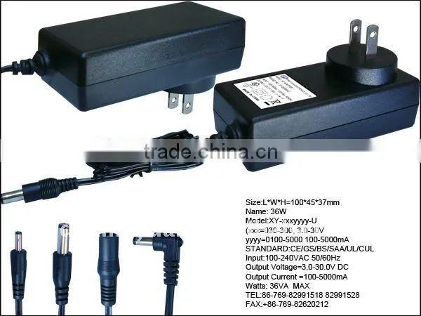 UL 36W Desktop AC DC Adapters