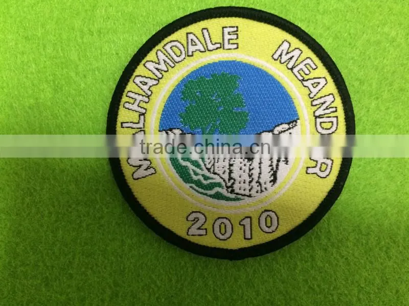 Round high quality & durable logo woven patches
