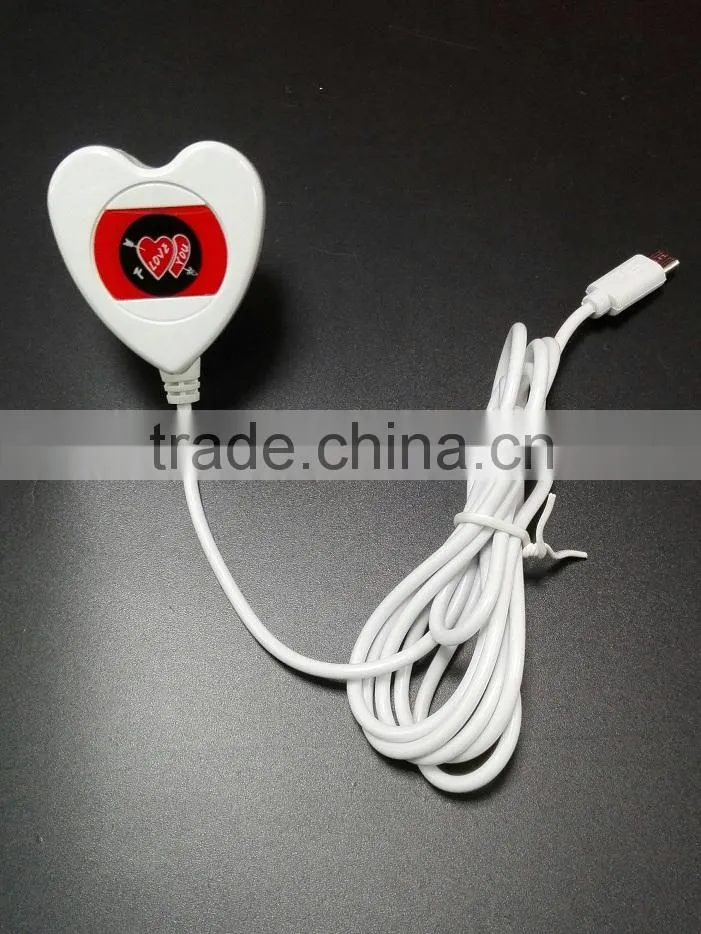Loving heart mobile charger special for wholesale wall charger travel charger 600ma 1A