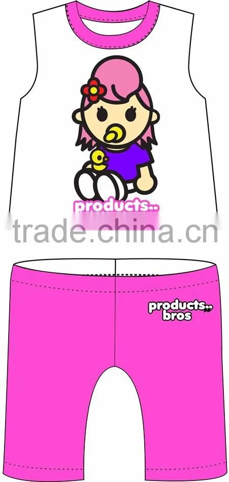 2016 Hot Sell Product Bros Baby Rinne 100% Cotton Purple For Children Two Pieces Per Set
