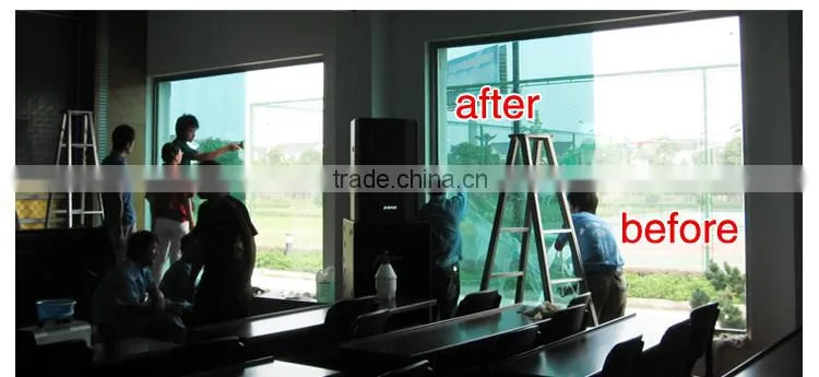 Safety Privacy Blue and Silver Building Film Similar to Llumar Window Film