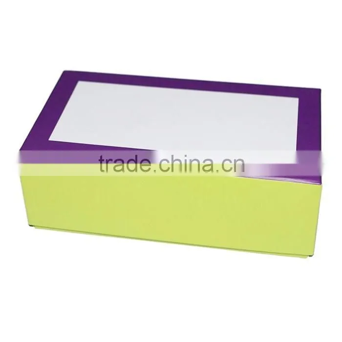 China wholesale food grade cardboard box with handle/cake bakery packing white box