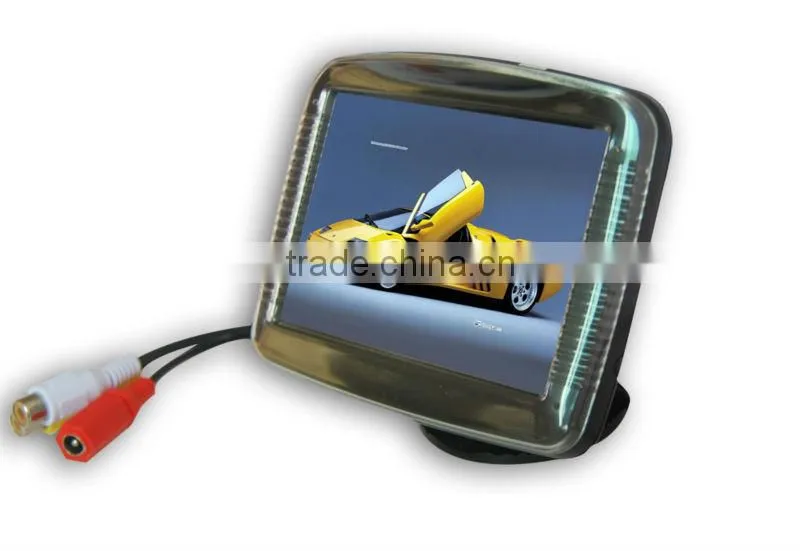 3.5 inch car back seat lcd monitor rear view camera system with 4 way car reverse camera system