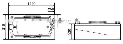 massage bathtub(massage tub,hot tub)WS-086