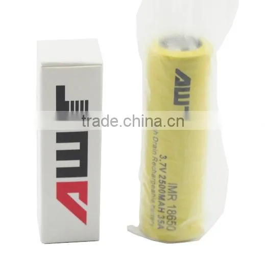 Aweite 18650 battery us18650gr 3.7v icr 18650 li-ion rechargeable battery