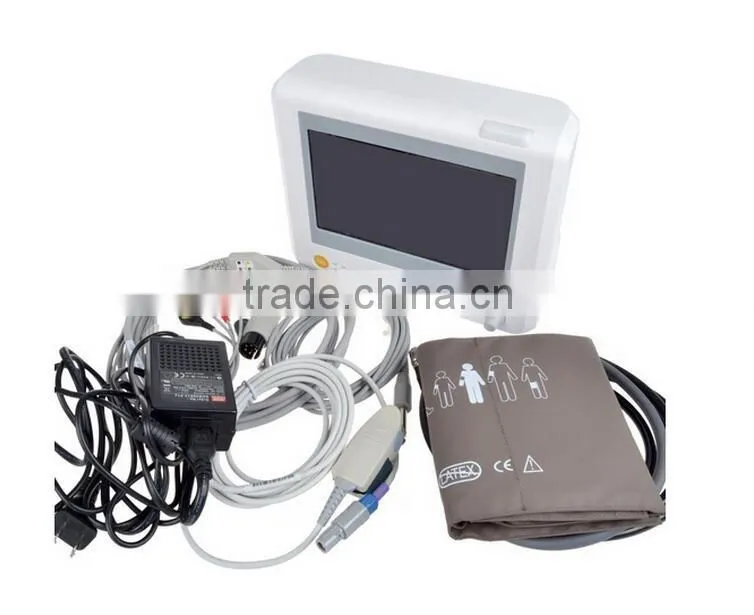 CE Approved 7 Inch TFT Display Portable Multi-parameter Patient Monitor with 6 Standard