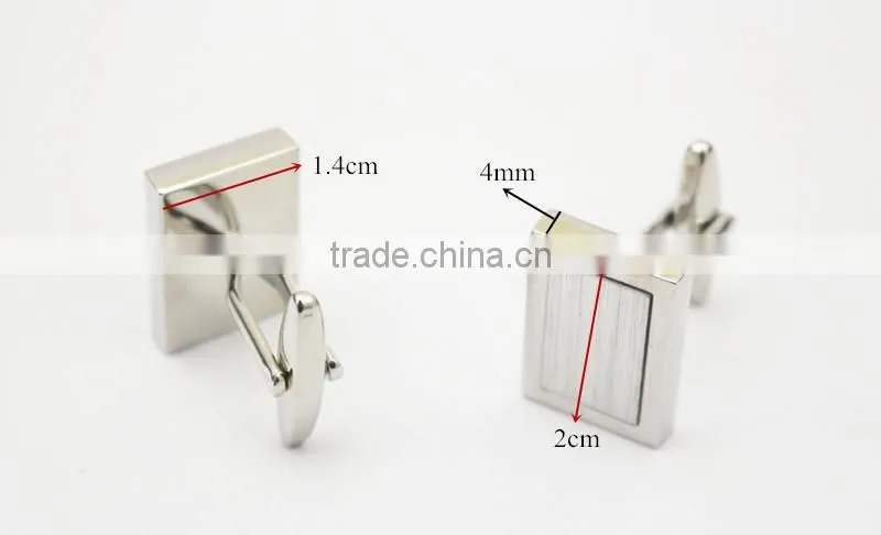 Personalized Cufflink button blanks brass rectangle cufflink blanks
