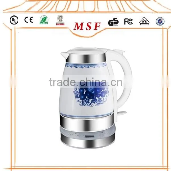 1.7L Digital Ceramic Electric Kettle with tray set