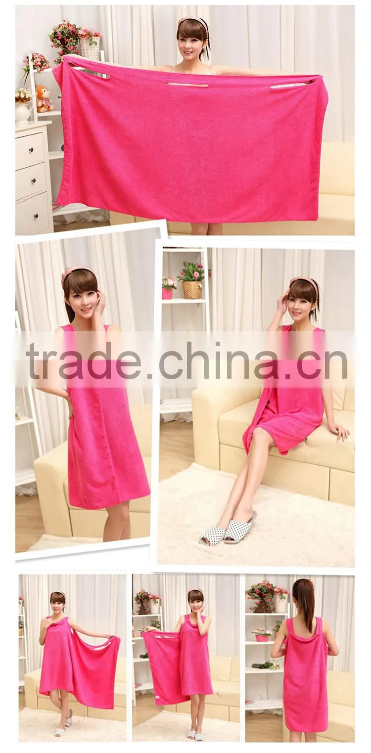 Microfiber towel bath dress for girls