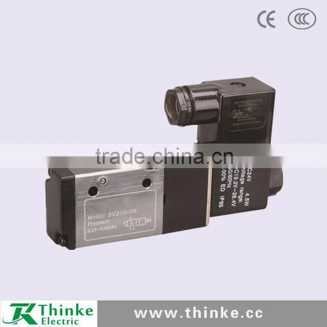 3V210-08 DC 24V 2 Positions 3 Ways Pneumatic Solenoid Valve