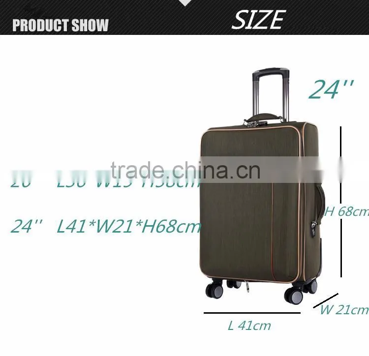 business and travel cloth trolley luggage suitcase