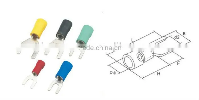 TU-JTK Types insulated copper spade lug terminal