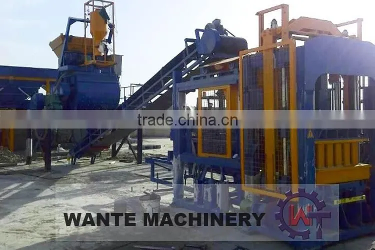 WANTE BRAND protable QT8-15 fully automatic and multifunctional block making machine line