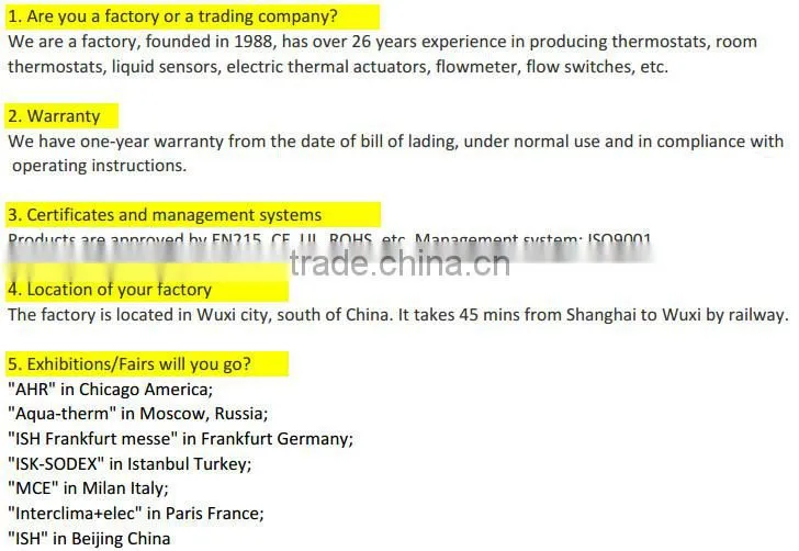 Imported Wax Element Electric actuator DR-16