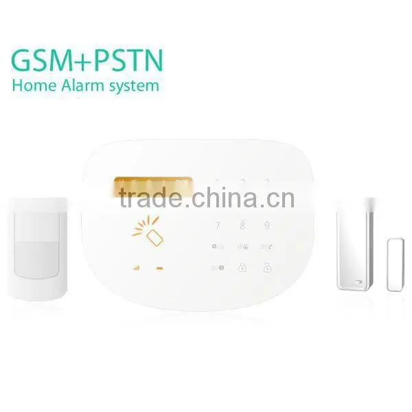 Wireless GSM home security alarm system, Android+IOS APP wireless alarm, RFID GSM home wireless alarm