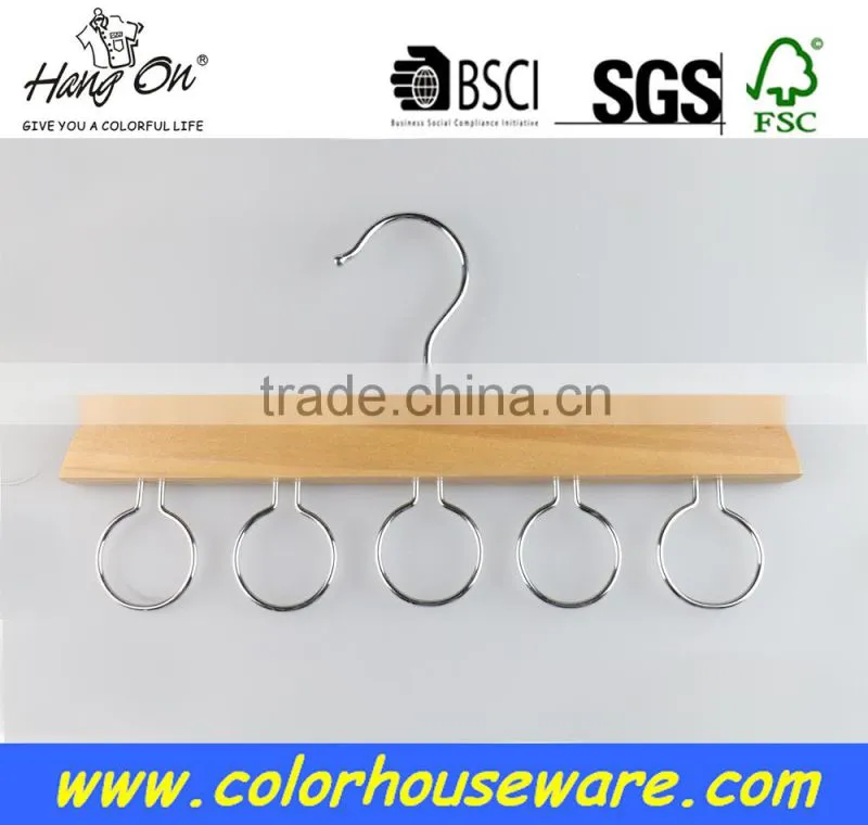 New style Tie wooden hanger rack