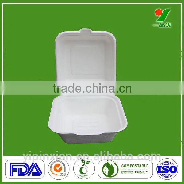 USA FDA BPI Approved biodegradable&compostable material bio eco cardboard disposable lunch box