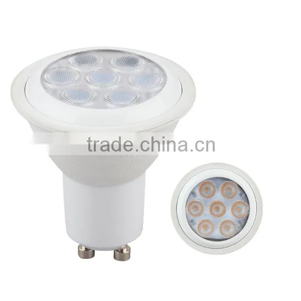 high power dimmable 7W 2835smd 45degree led GU10 led spotlight