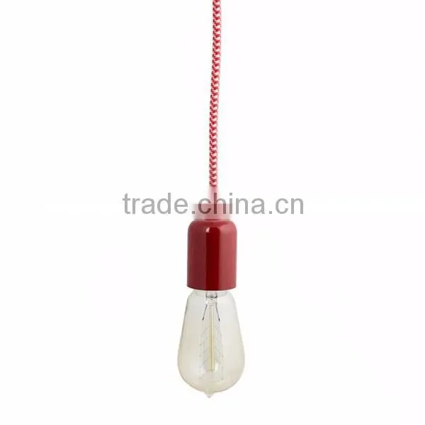 Colorful Pendant Lamp Cord Set Metal Hanging Light