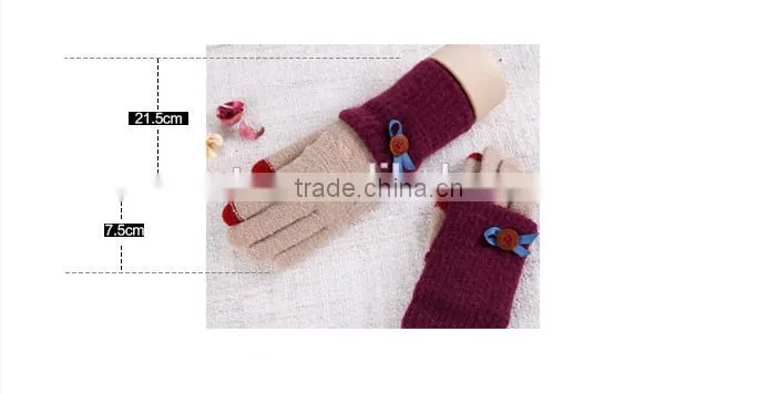 Cute Designed For Girls Twin Set Touch Screen Gloves For Christmas Gift