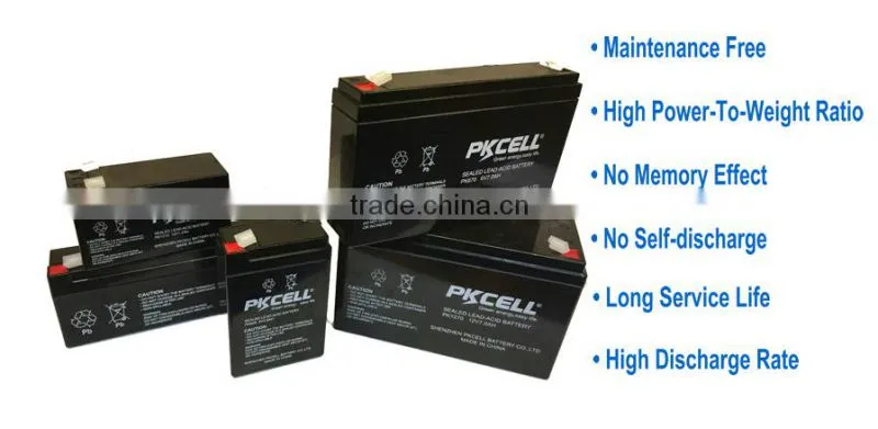 12V 12Ah Free Maintenance Sealed Lead Acid Battery For Wheelchair