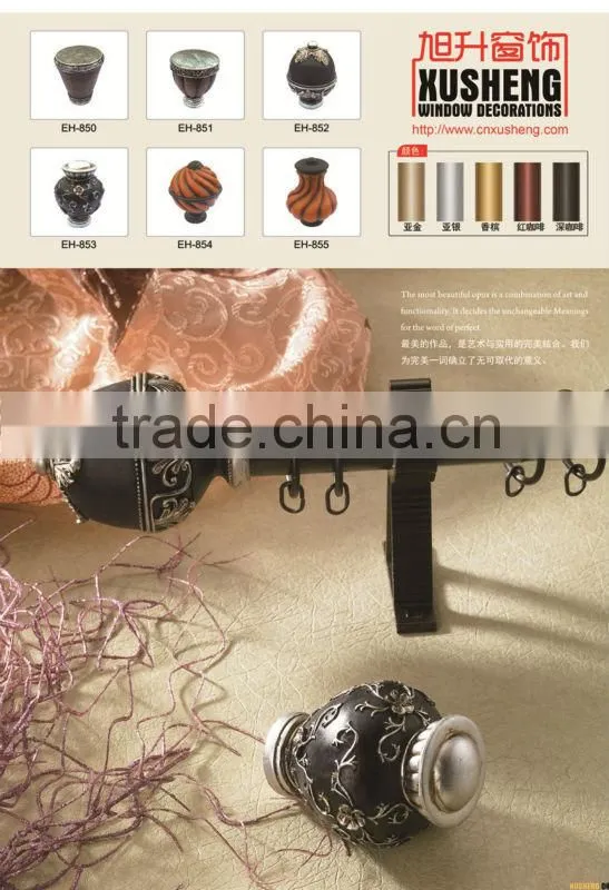 Sale of aluminum curtain pipe 28 mm resin curtain finials