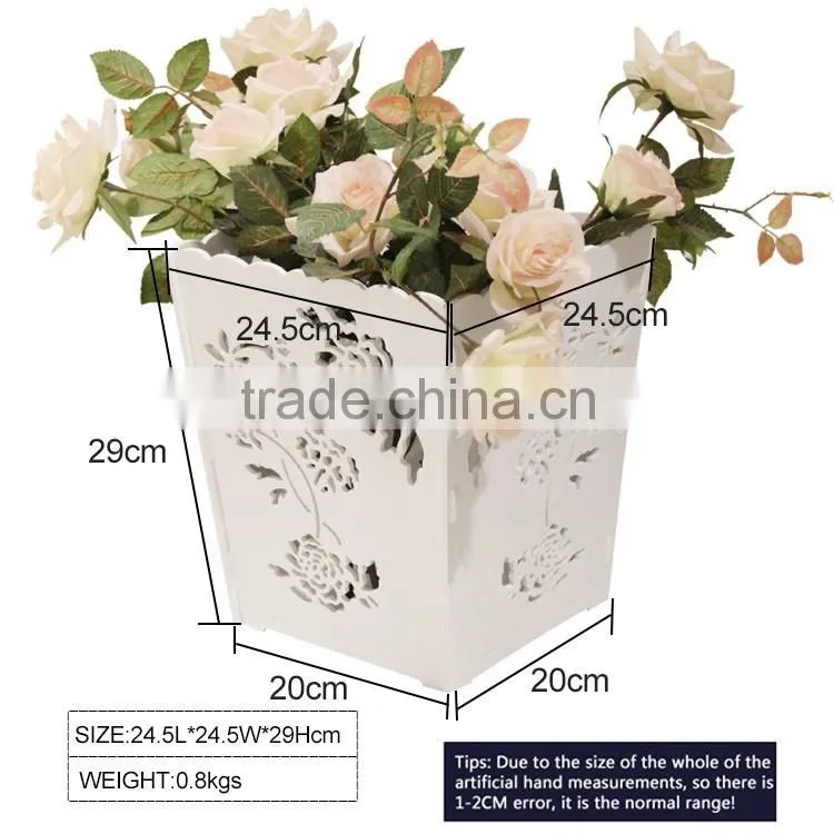 Artificial New Designed Morden Indoor wood Flower Pot From China Direct Manufacturer Wholesale Price