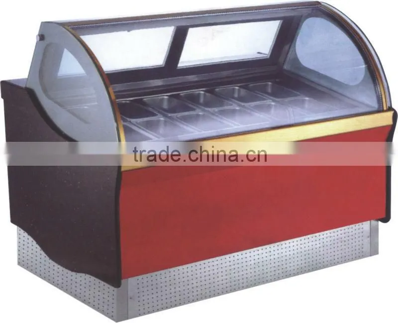 High quality fan cooling display cabinet and showcase for cake moderate temperature