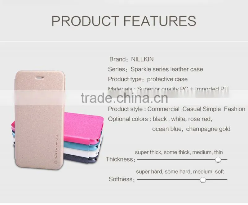 NILLKIN NEW LEATHER CASE-Sparkle Leather Case For Iphone 6