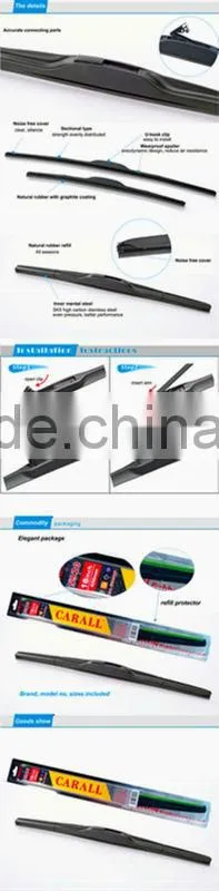 S920 Hybrid Wiper Arm J-Hook Automotive Parts Rubber Refill Windscreen Special Wiper Blade