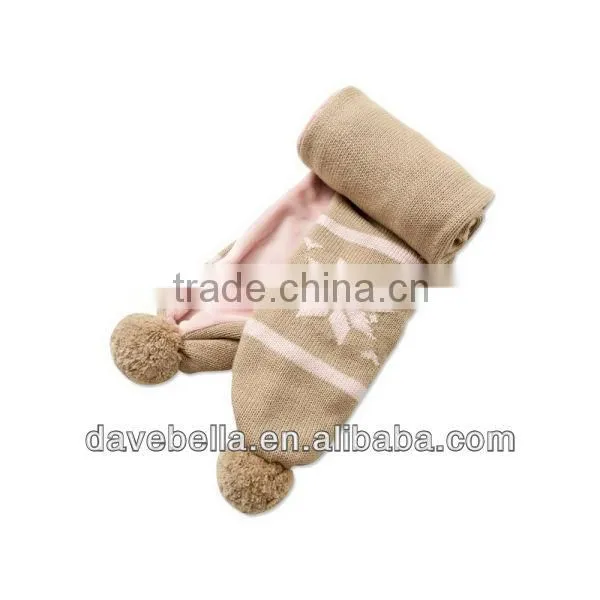 DB267 dave bella autumn winter cotton wool baby scarf infant scarf
